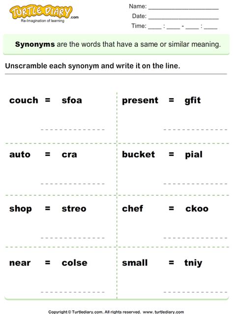 unscramble synonym